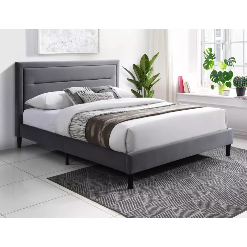 Łóżko Malaga Velvet 160x200 kolor szary tap. Bluvel 14