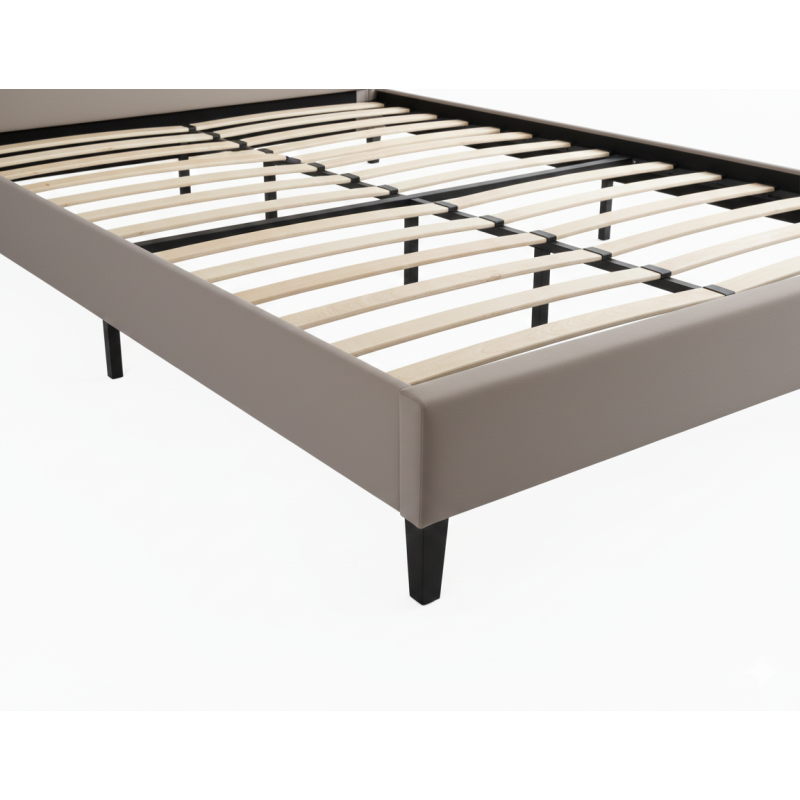 Łóżko Malaga Velvet 140x200 kolor ciemny beż tap. Bluvel 40