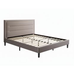 Łóżko Malaga Velvet 160x200 kolor ciemny beż tap. Bluvel 40