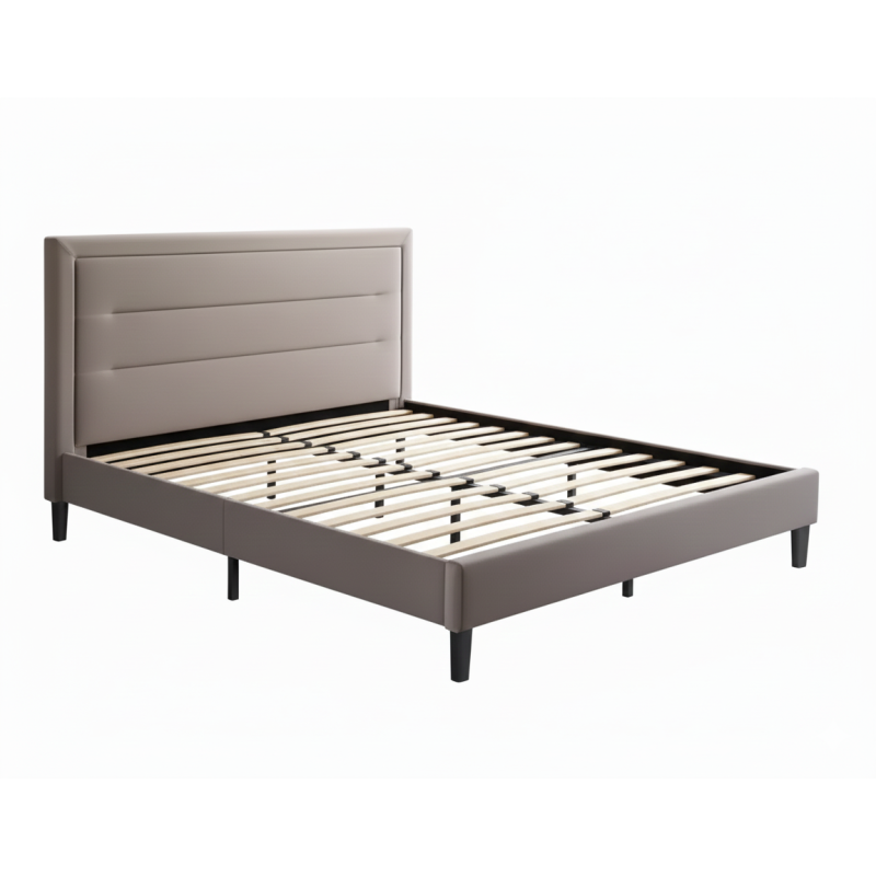 Łóżko Malaga Velvet 160x200 kolor ciemny beż tap. Bluvel 40