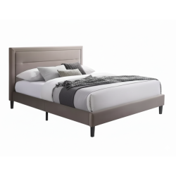 Łóżko Malaga Velvet 160x200 kolor ciemny beż tap. Bluvel 40