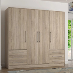 Szafa 210 cm Dąb Sonoma z szufladami – JUPITER | Domowanie.pl