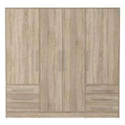 Szafa 210 cm Dąb Sonoma z szufladami – JUPITER | Domowanie.pl