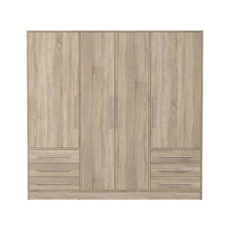 Szafa 210 cm Dąb Sonoma z szufladami – JUPITER | Domowanie.pl