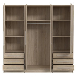 Szafa 210 cm Dąb Sonoma z szufladami – JUPITER | Domowanie.pl