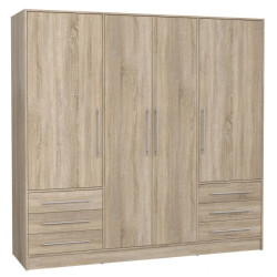 Szafa 210 cm Dąb Sonoma z szufladami – JUPITER | Domowanie.pl