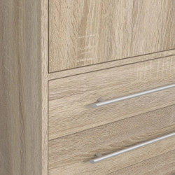 Szafa 210 cm Dąb Sonoma z szufladami – JUPITER | Domowanie.pl