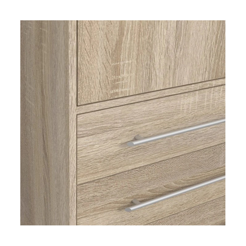 Szafa 210 cm Dąb Sonoma z szufladami – JUPITER | Domowanie.pl