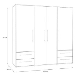 Szafa ubraniowa 210 cm JPTS86T-T14 – Kolekcja Jupiter – Domowanie