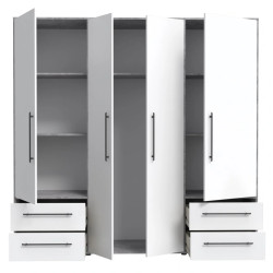 Szafa 210 cm Beton/Biały – nowoczesna i pojemna | Domowanie.pl