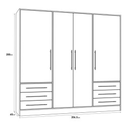 Stylowa szafa z szufladami Dąb Sonoma/Biała – Kup teraz!