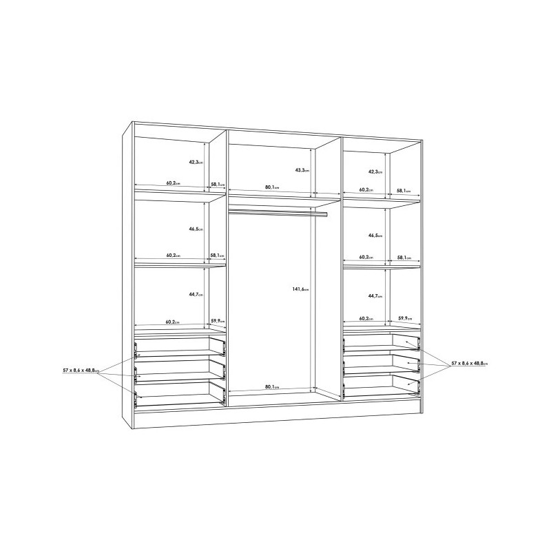 Stylowa szafa z szufladami Dąb Sonoma/Biała – Kup teraz!