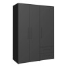 Szafa 145 cm Jupiter MKSS833-Z13 Czarny Meble Forte