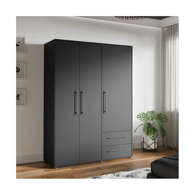 Kompaktowa szafa 145 cm z szufladami – Kolekcja JUPITER – Domowanie