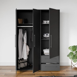 Kompaktowa szafa 145 cm z szufladami – Kolekcja JUPITER – Domowanie