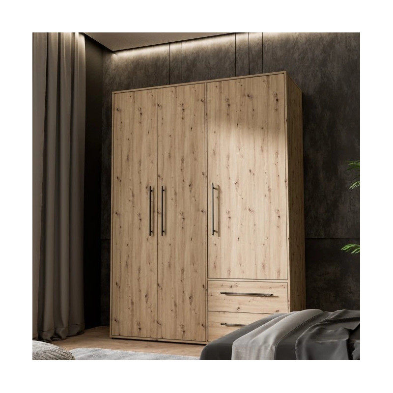 Szafa 145 cm Jupiter Dąb Artisan D78 – Styl i funkcjonalność | Domowanie.pl