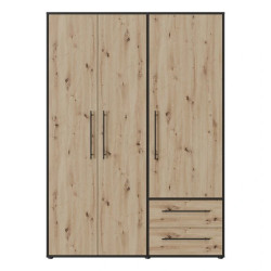 Nowoczesna szafa JUPITER 145 cm – Kontrastowy design – Kup teraz