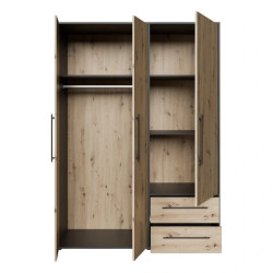 Nowoczesna szafa JUPITER 145 cm – Kontrastowy design – Kup teraz