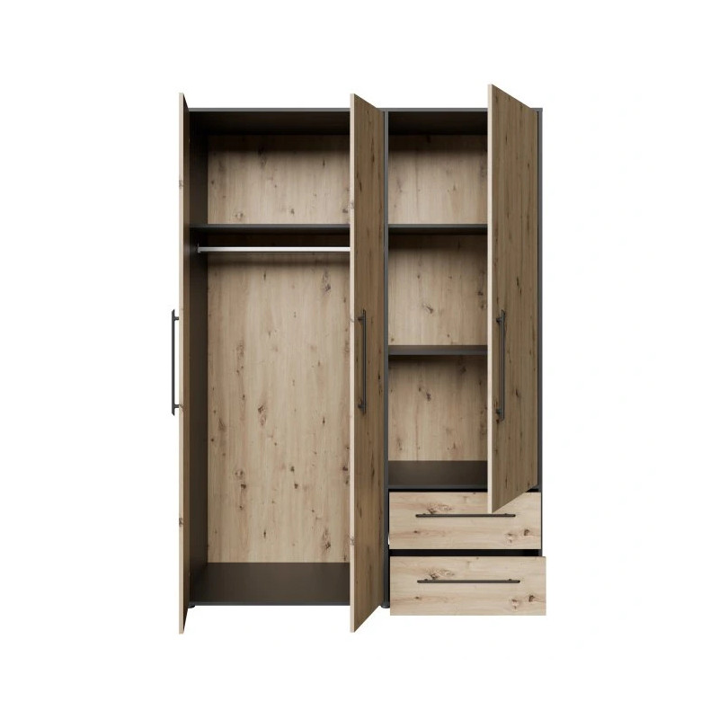 Nowoczesna szafa JUPITER 145 cm – Kontrastowy design – Kup teraz