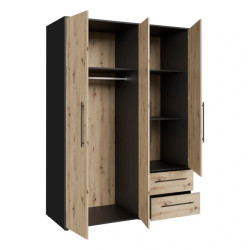 Nowoczesna szafa JUPITER 145 cm – Kontrastowy design – Kup teraz