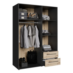 Nowoczesna szafa JUPITER 145 cm – Kontrastowy design – Kup teraz