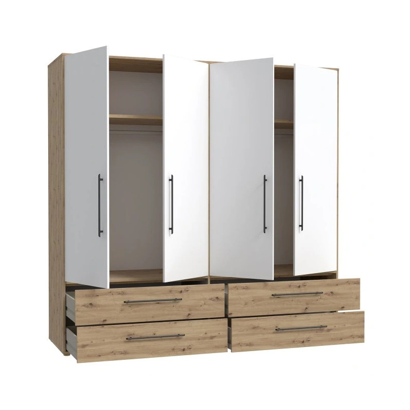 Czterodrzwiowa szafa JUPITER – nowoczesna i funkcjonalna – Kup online