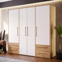 Szafa JUPITER Dąb Artisan/Biała – Styl skandynawski | Domowanie.pl