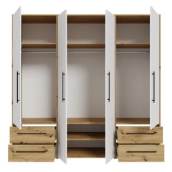 Szafa JUPITER Dąb Artisan/Biała – Styl skandynawski | Domowanie.pl