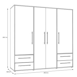 Szafa JUPITER Dąb Artisan/Biała – Styl skandynawski | Domowanie.pl