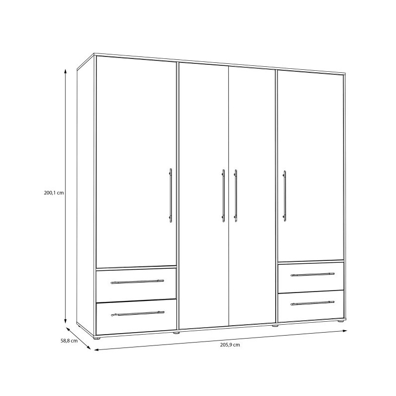 Szafa JUPITER Dąb Artisan/Biała – Styl skandynawski | Domowanie.pl