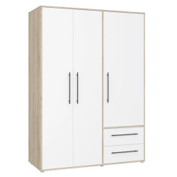 Szafa 145 cm Biały /Dąb Sonoma – Kolekcja Jupiter | Domowanie.pl