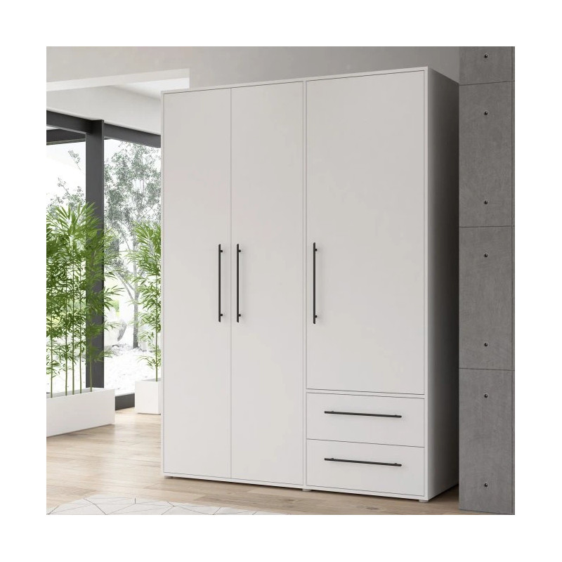 Szafa 145 cm Biała  – Kolekcja Jupiter | Domowanie.pl