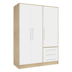 Szafa JUPITER 145 cm Dąb Sonoma i Biała