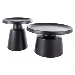 Ława Rodos czarny mat 80x30 (ZESTAW)