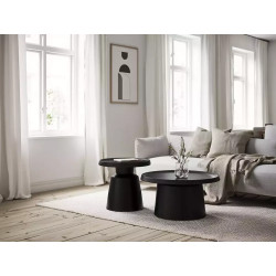 Ława Rodos czarny mat 80x30 (ZESTAW)