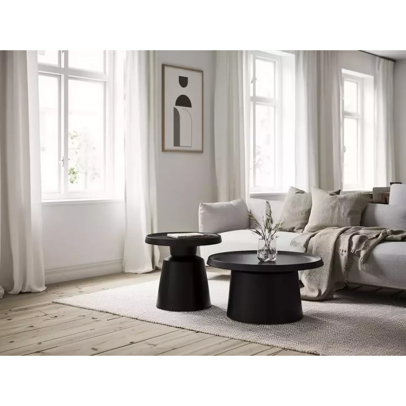 Ława Rodos czarny mat 80x30 (ZESTAW)