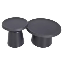 Ława Rodos czarny mat 80x30 (ZESTAW)