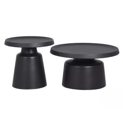 Ława Rodos czarny mat 80x30 (ZESTAW)