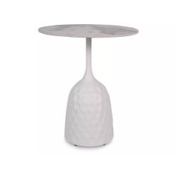 Ława Salo A biały połysk efekt marmuru/biały mat 60x50