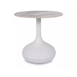 Ława Salo B biały połysk efekt marmuru/biały mat 49x50