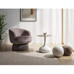 Ława Salo B biały połysk efekt marmuru/biały mat 49x50