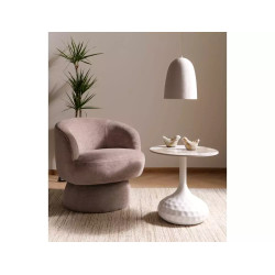 Ława Salo B biały połysk efekt marmuru/biały mat 49x50