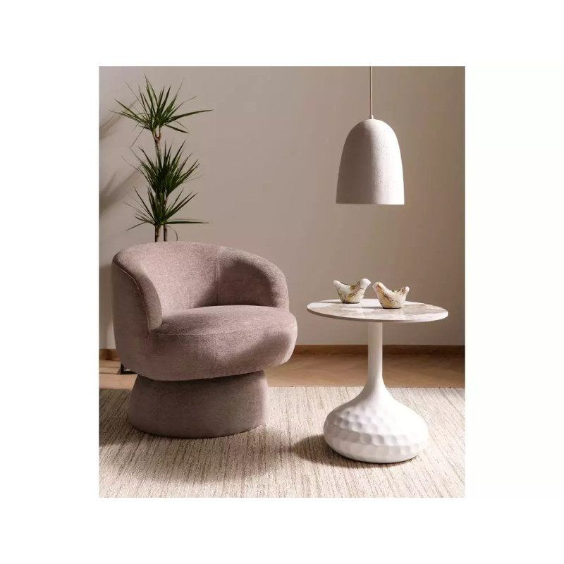 Ława Salo B biały połysk efekt marmuru/biały mat 49x50