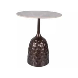 Ława Mutti szary efekt marmuru/brąz antyczny 60x50