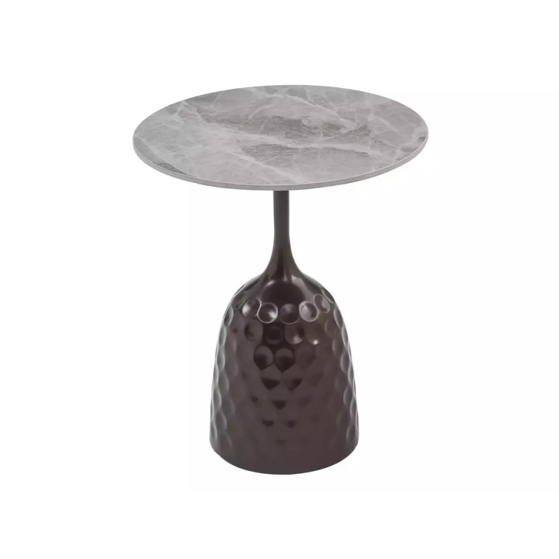 Ława Mutti szary efekt marmuru/brąz antyczny 60x50