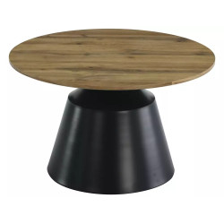 Ława Itaka dąb artisan/czarny mat 40x70 (ZESTAW)