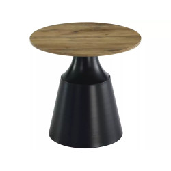 Ława Itaka dąb artisan/czarny mat 40x70 (ZESTAW)