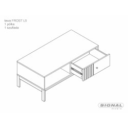 Ława Frost L5 off white/dąb alpejski 40x50x100
