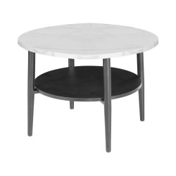 Ława Ella B biały efekt marmuru/czarny 45x60