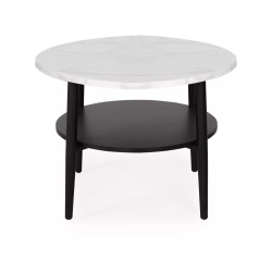 Ława Ella B biały efekt marmuru/czarny 45x60